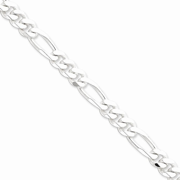 Silver Polished 9.00-mm Solid Figaro Chain