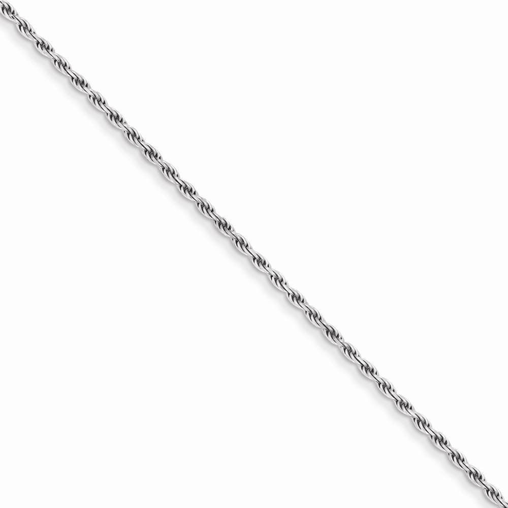 Silver Polished D.C 1.75-mm Solid Rope Chain