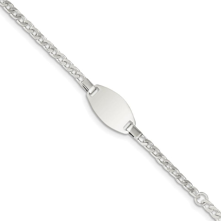 Silver Solid Engravable Baby ID Bracelet