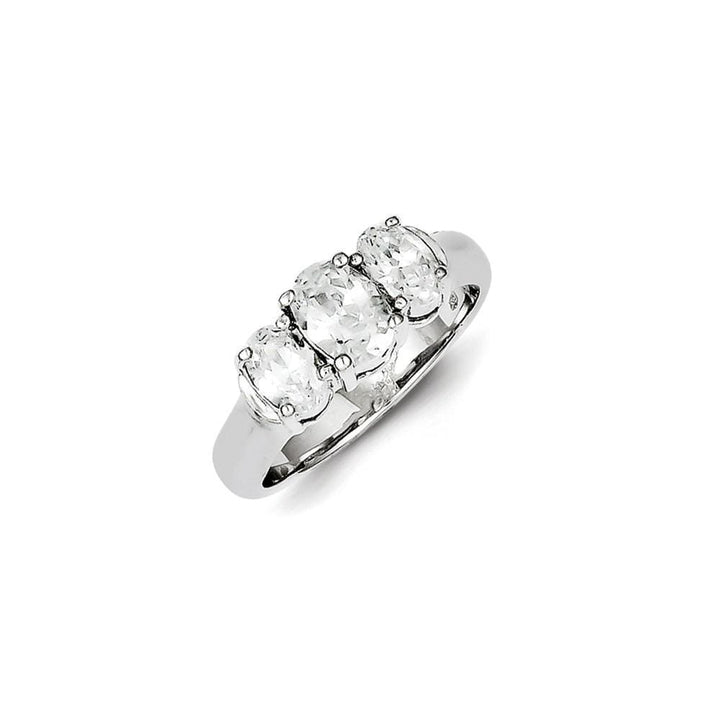 Sterling Silver 3 Stone Cubic Zirconia Ring