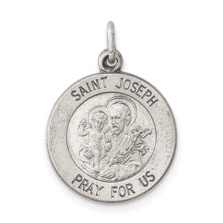 Sterling Silver Antiqued Saint Joseph Medal