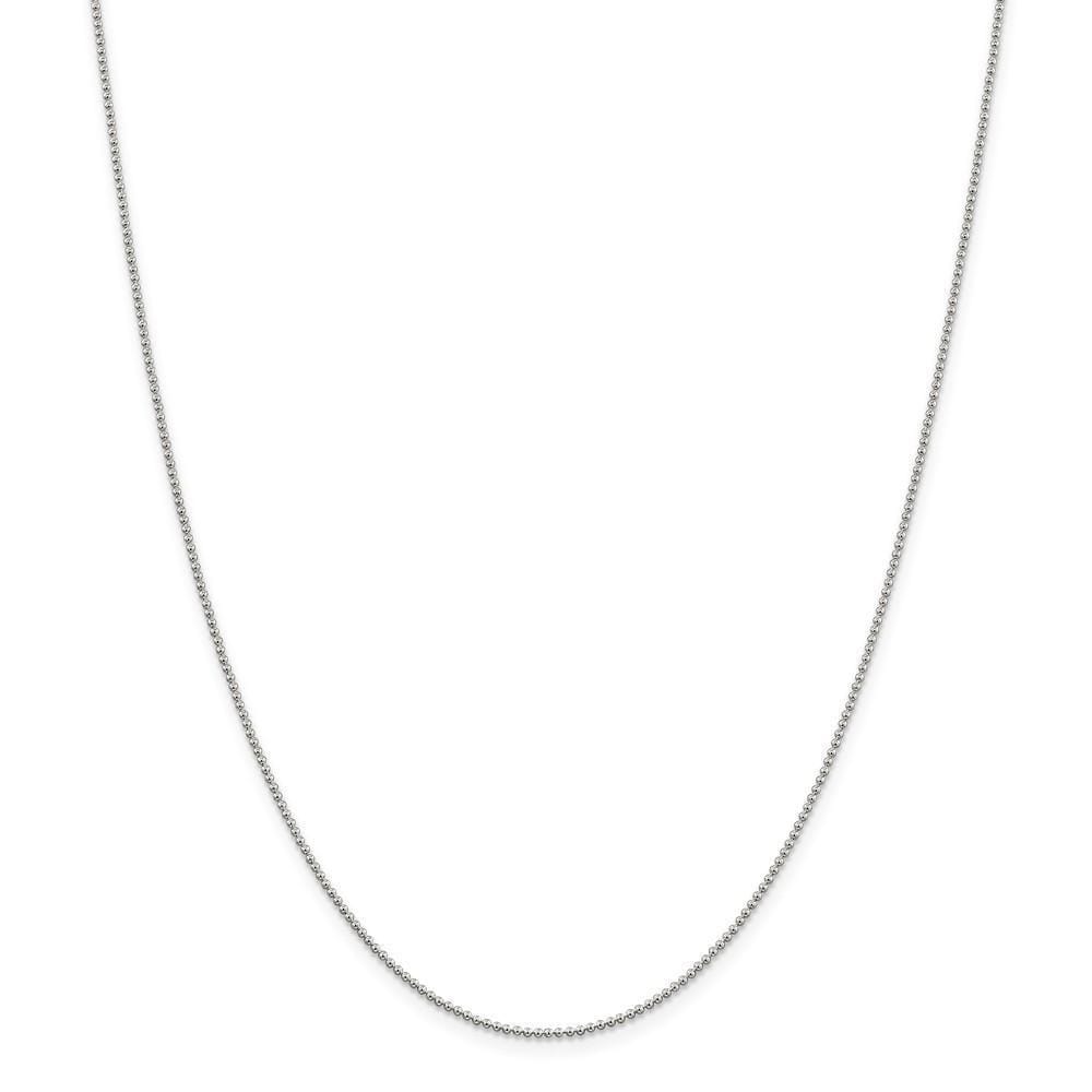 Sterling Silver Beaded Chain 1.25MM