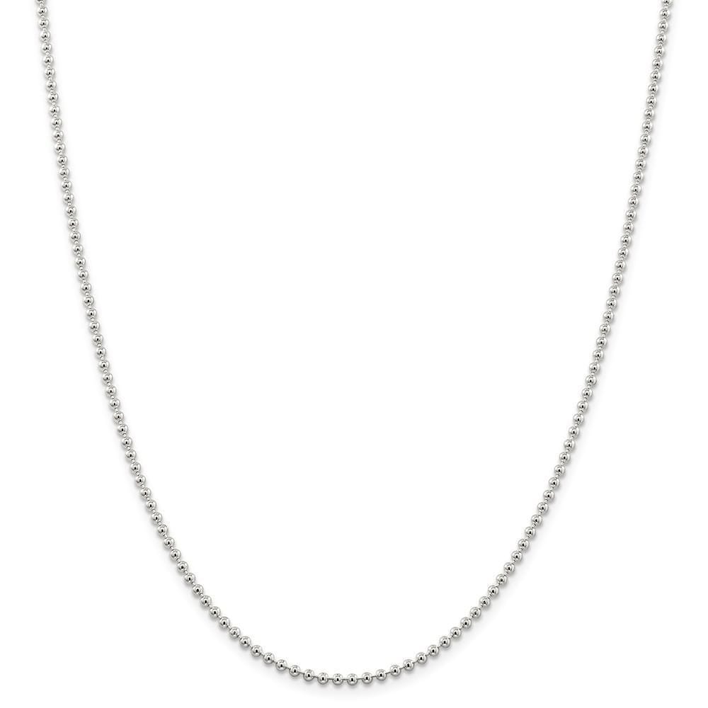 Sterling Silver Beaded Chain 2.35MM