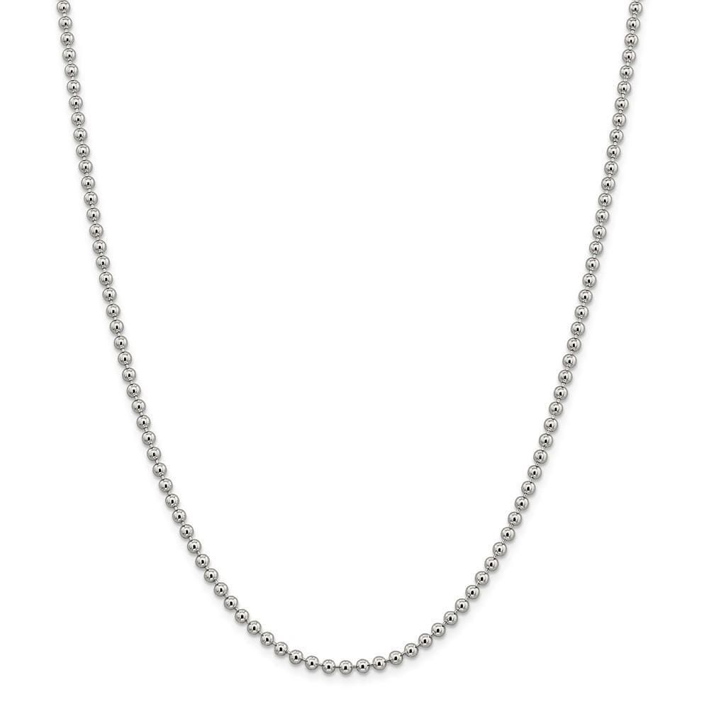 Sterling Silver Beaded Chain 3MM