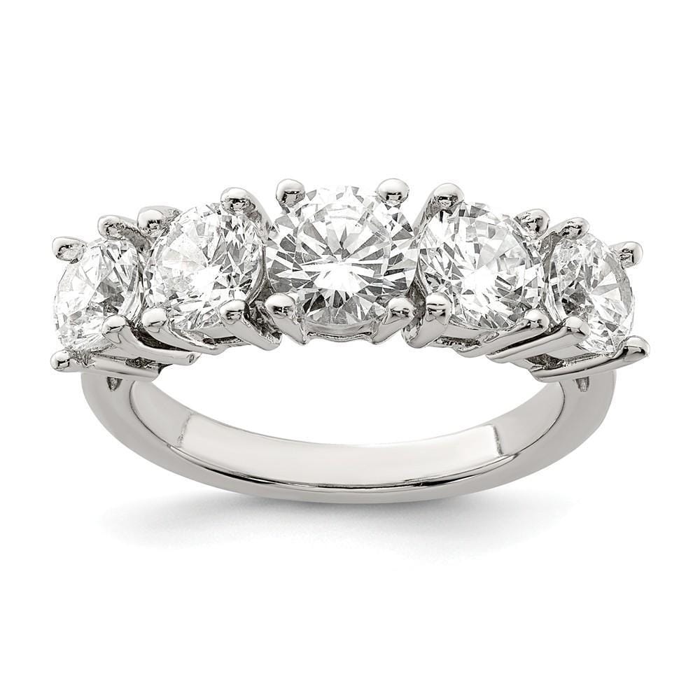 Sterling Silver Cubic Zirconia Band Rings