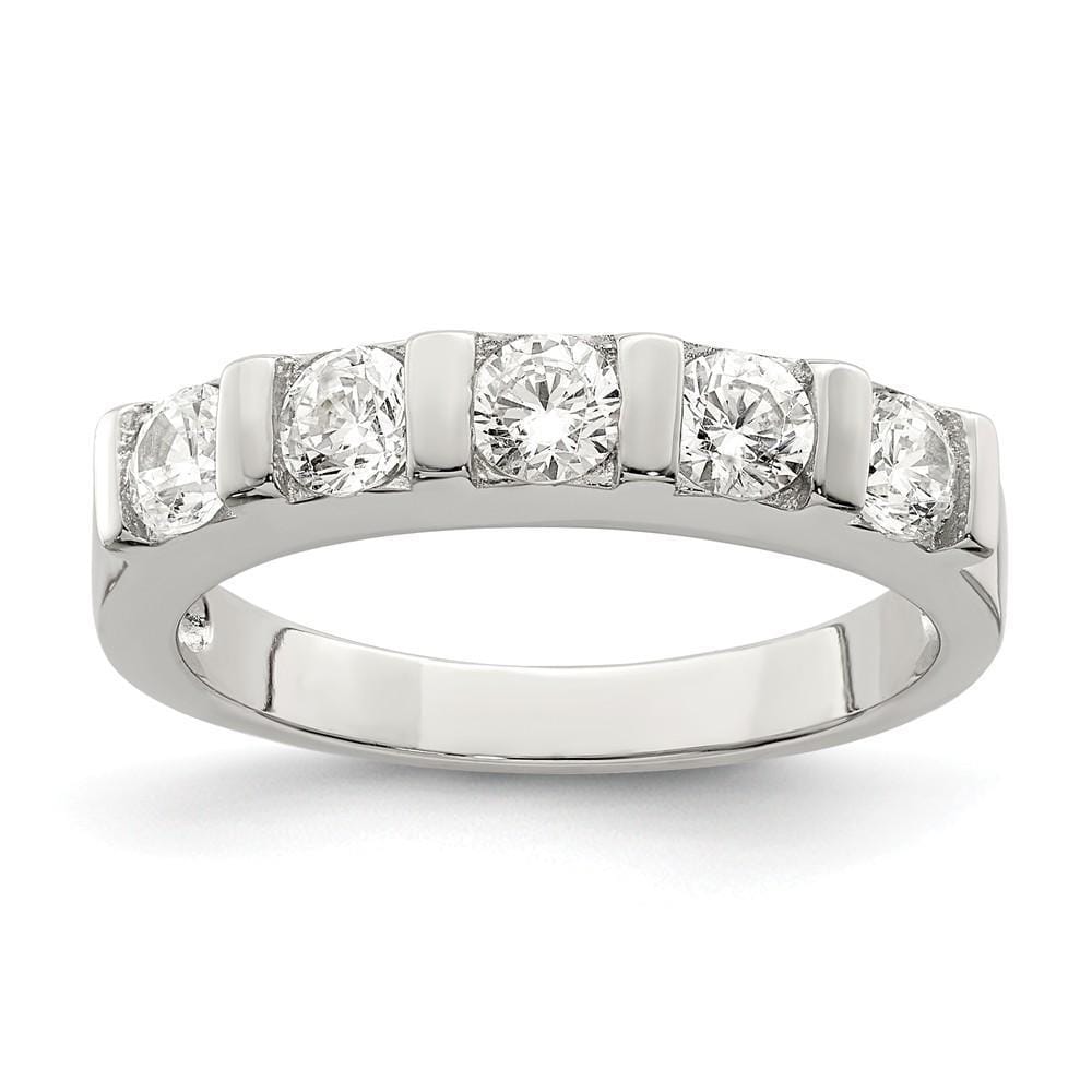 Sterling Silver Cubic Zirconia Band Rings