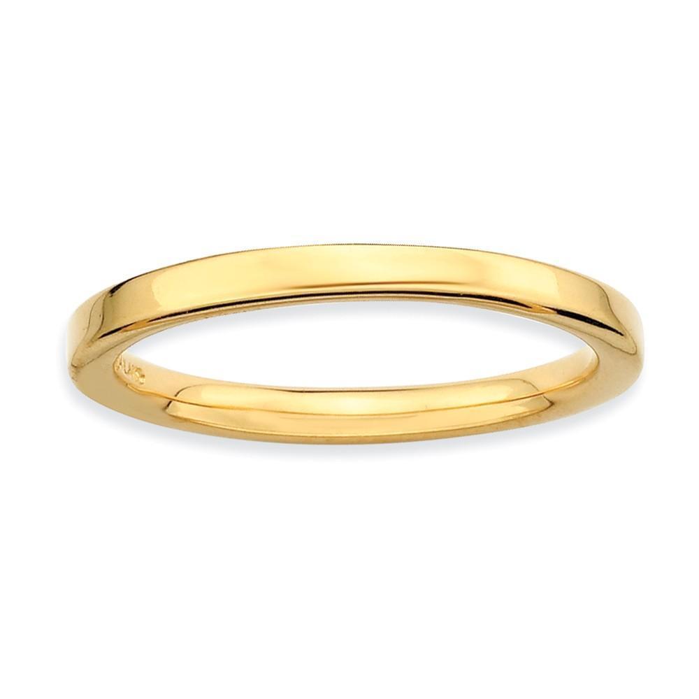 Sterling Silver Gold-Plated Polished Ring