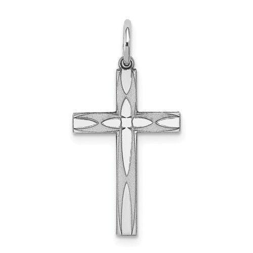 Sterling Silver Laser Designed Cross Pendant