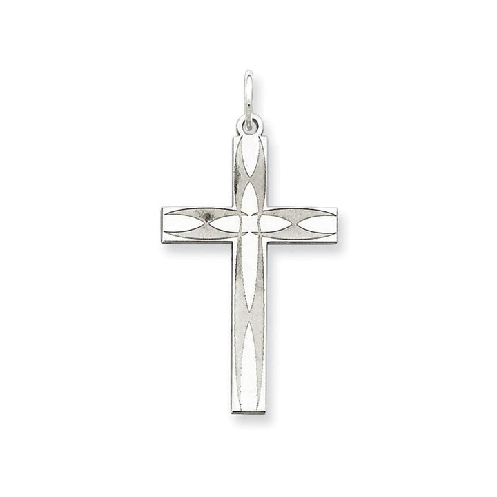 Sterling Silver Laser Designed Cross Pendant