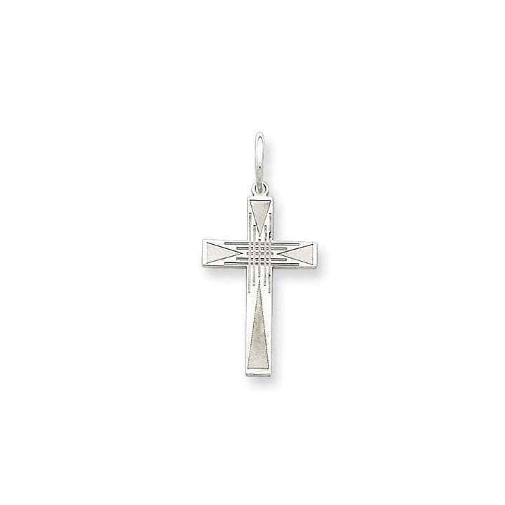 Sterling Silver Laser Designed Cross Pendant