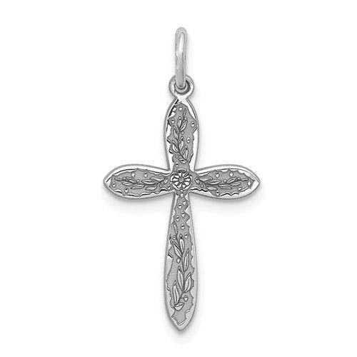 Sterling Silver Laser Designed Cross Pendant