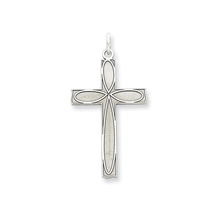 Sterling Silver Laser Designed Cross Pendant