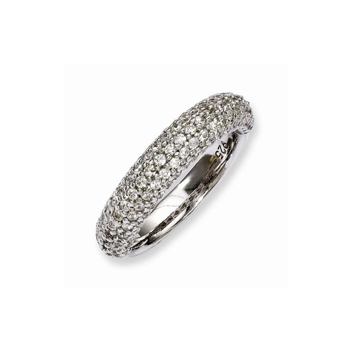 Sterling Silver Pave 113 Stone CZ Ring