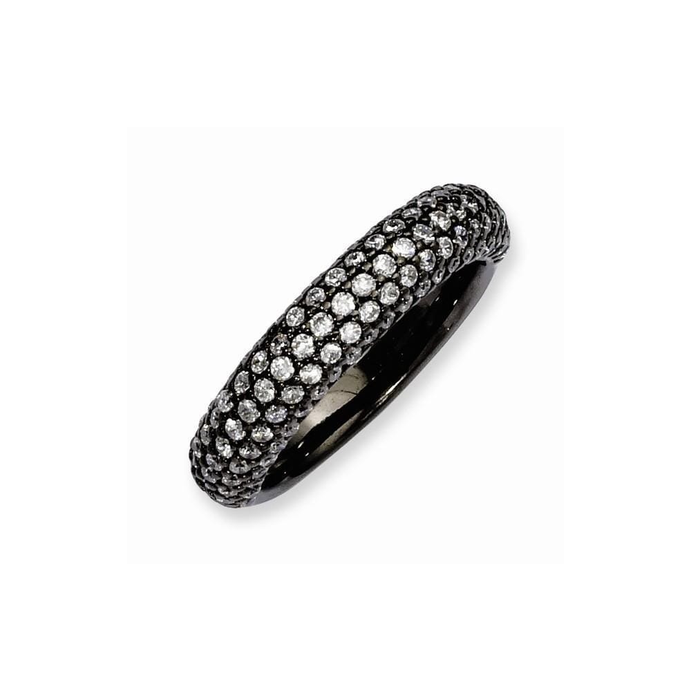 Sterling Silver Pave 113 Stone CZ Ring