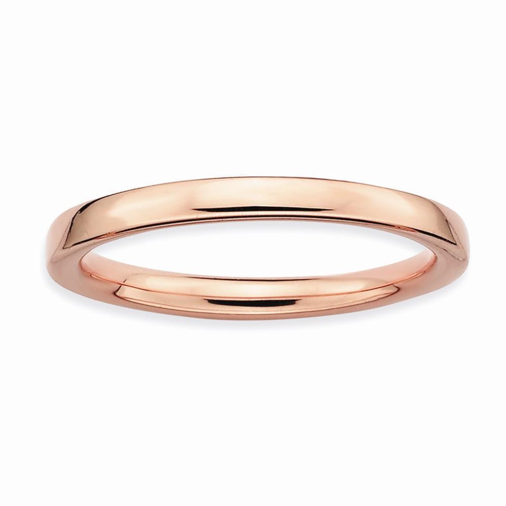 Sterling Silver Pink-Plated Polished Ring