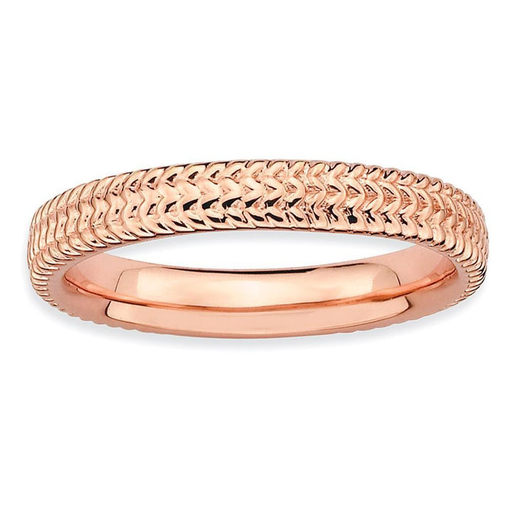 Sterling Silver Pink-Plated Ring