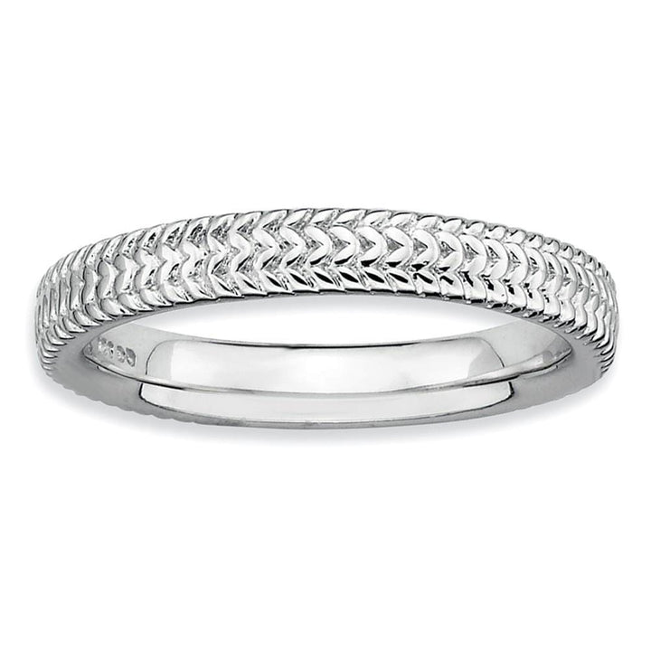 Sterling Silver Rhodium Ring