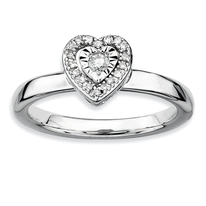 Sterling Silver Stackable Expressions Diamond Ring