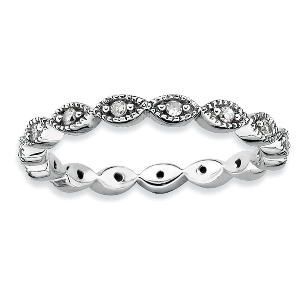 Sterling Silver Stackable Expressions Diamond Ring