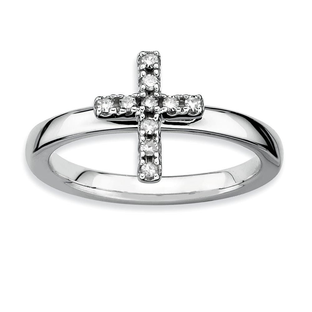 Sterling Silver Stackable Expressions Diamond Ring