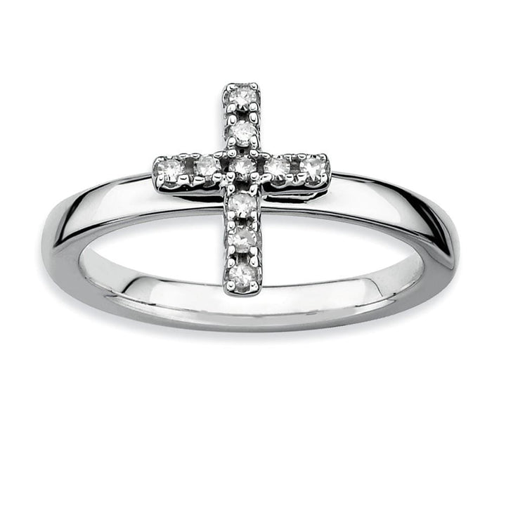 Sterling Silver Stackable Expressions Diamond Ring