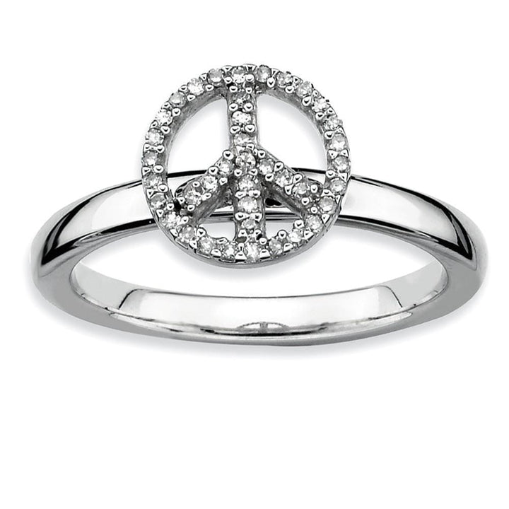 Sterling Silver Stackable Expressions Diamond Ring