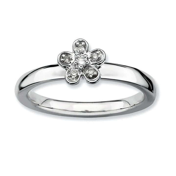 Sterling Silver Stackable Expressions Diamond Ring