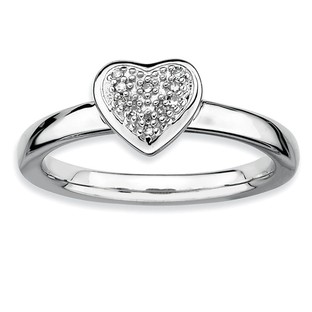 Sterling Silver Stackable Expressions Diamond Ring