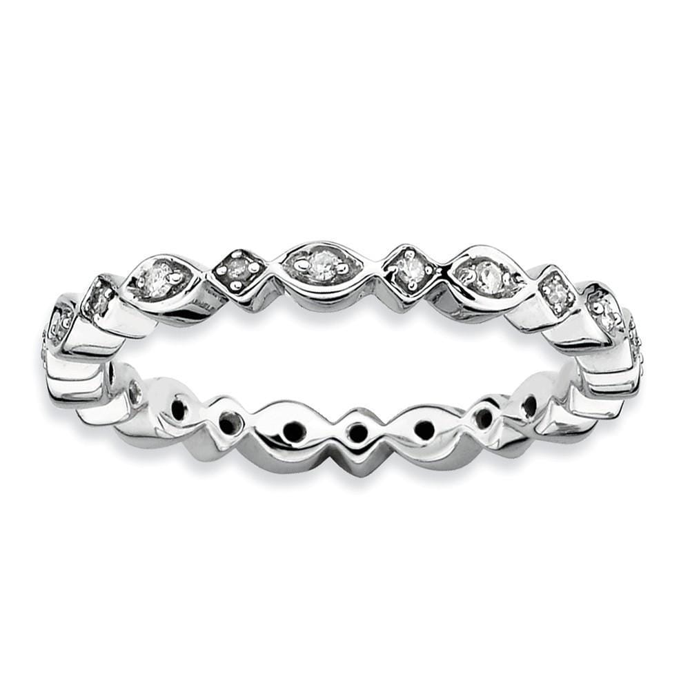 Sterling Silver Stackable Expressions Diamond Ring