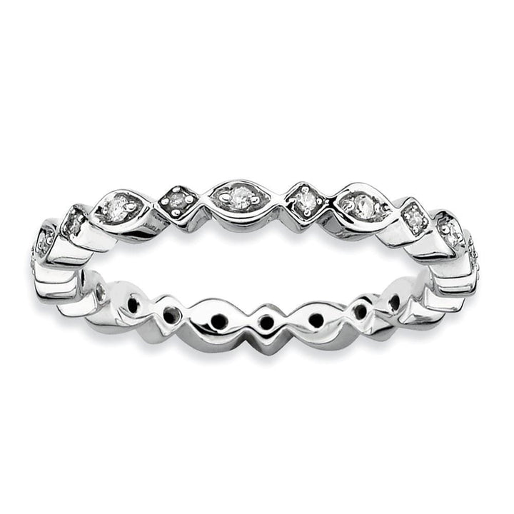 Sterling Silver Stackable Expressions Diamond Ring