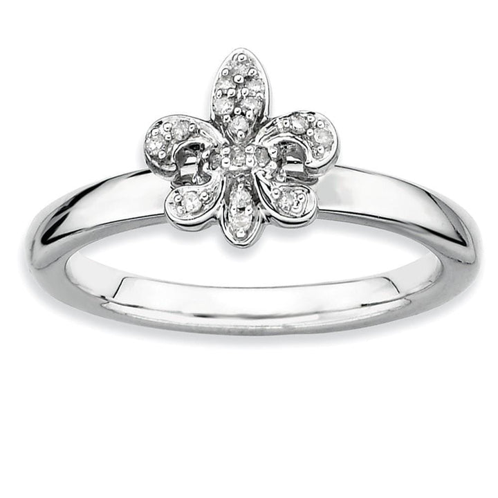 Sterling Silver Stackable Expressions Diamond Ring