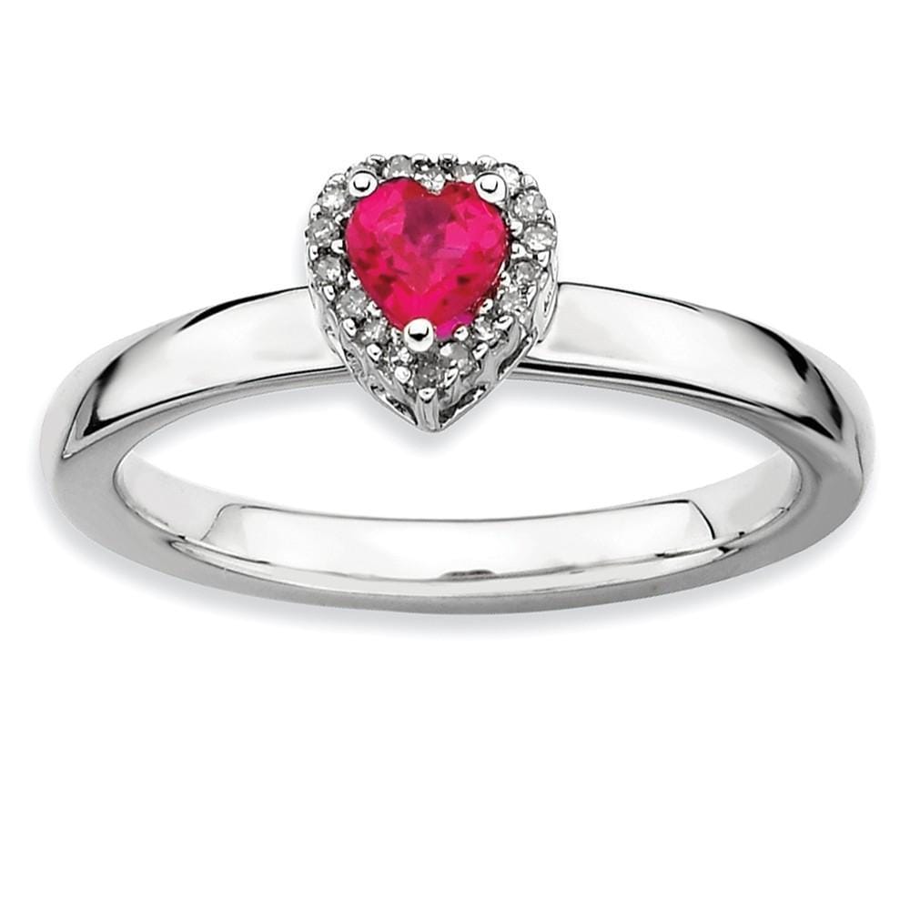 Sterling Silver Stackable Expressions Diamond Ring