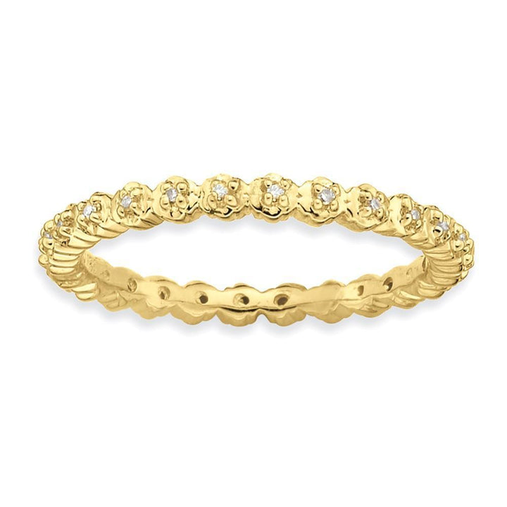Sterling Silver Stackable Expressions Diamond Ring