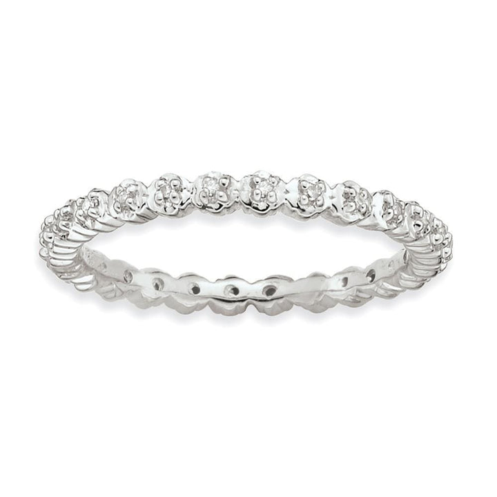 Sterling Silver Stackable Expressions Diamond Ring